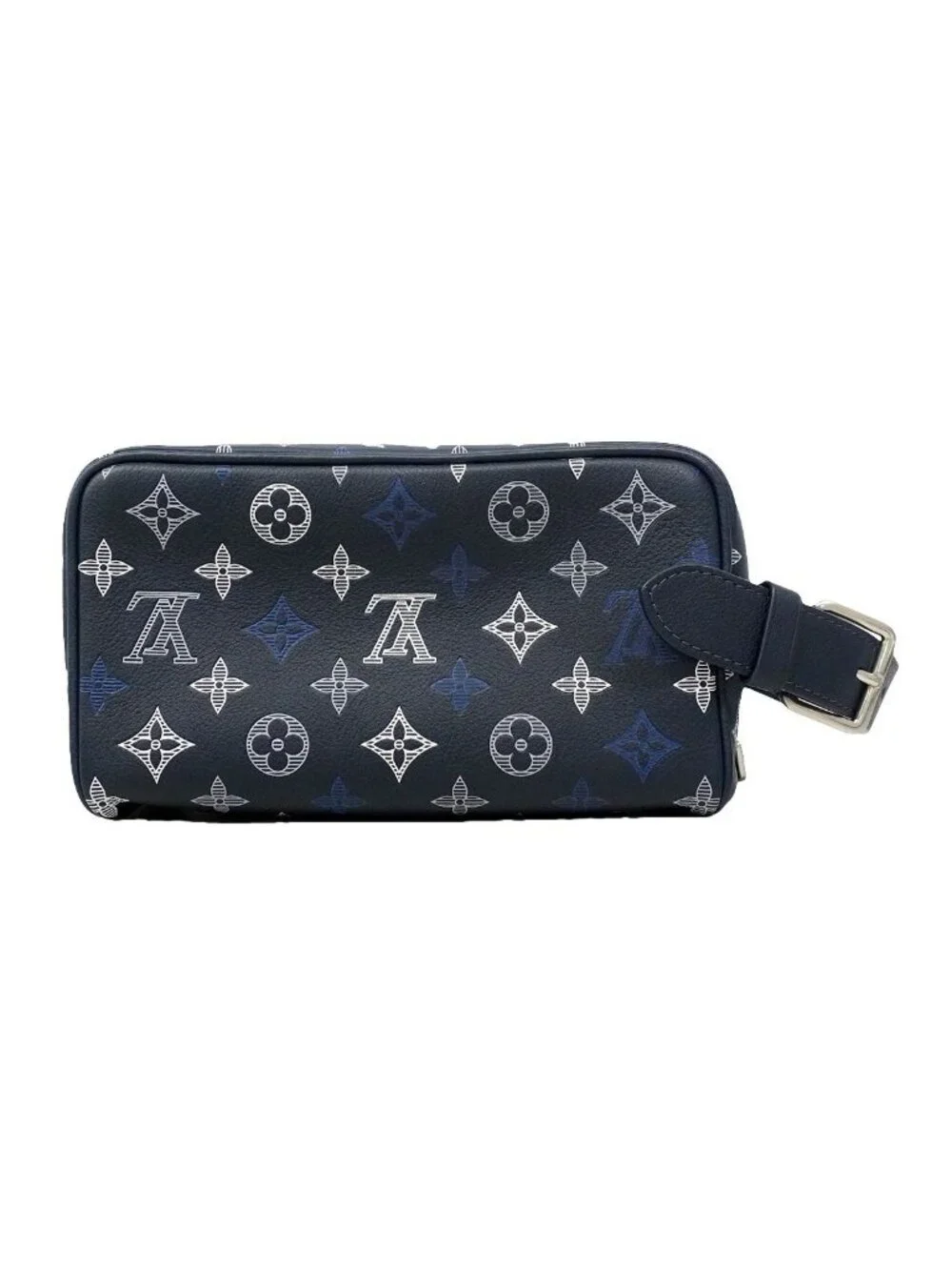 Louis Vuitton Handbag Monogram Shadow Rocker Dopp Kit Navy Blue